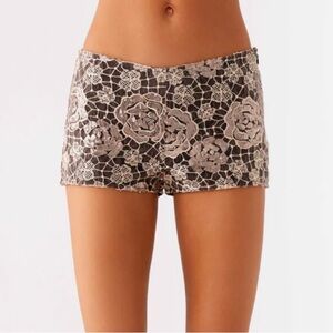 Peppermayo Exclusive The Apolina Sequin Mini Shorts - XS